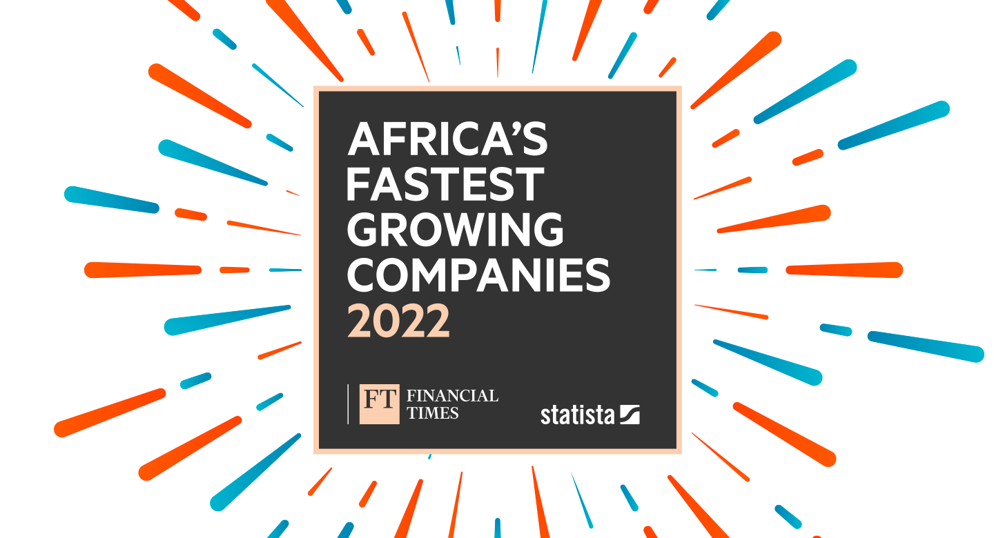 Africa's Fastest Growing Companies 2022 hearX Group listed as a fastest growing company in Africa.